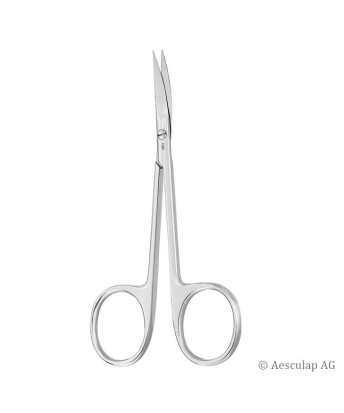 Ciseaux à iris et fils Aesculap, courbés, pointus / pointus, 11,5 cm
