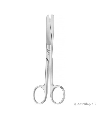 Ciseaux chirurgicaux Aesculap, droits, émoussés / émoussés, 14,5 cm