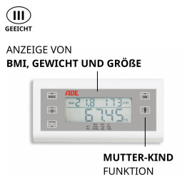 Pèse-personne avec bâton de mesure ADE M320000-01MZ