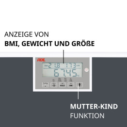 ADE M320600 Personenwaage und BMI-Funktion