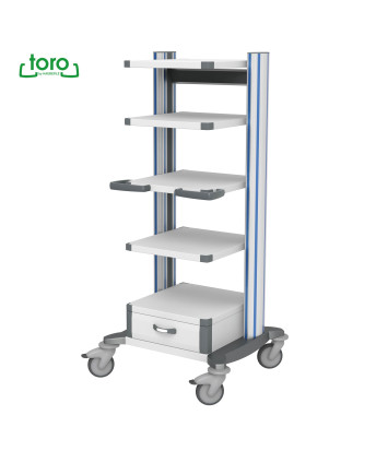 HAEBERLE toro 45 Chariot pour appareils avec 5 plateaux et tiroir