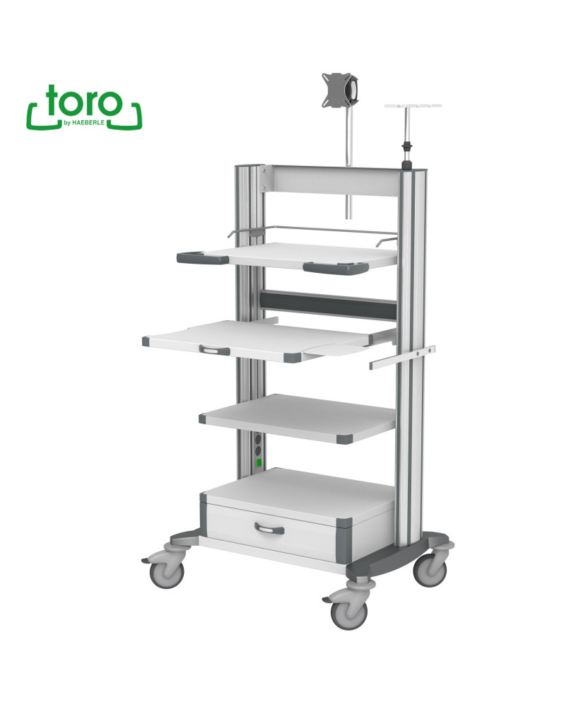 HAEBERLE toro Chariot d'endoscopie avec support de moniteur HAEBERLE toro Chariot d'endoscopie avec support de moniteur