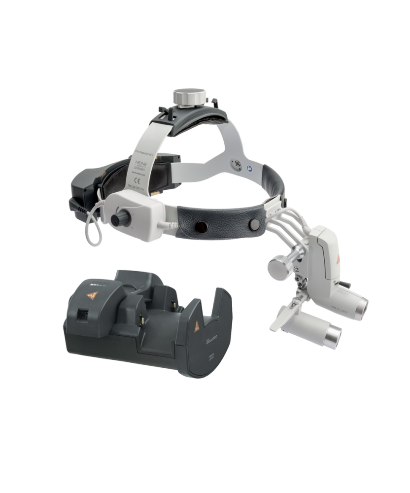 Lampe frontale HEINE ML4 LED Kit 8c avec loupes binoculaires HRP 3,5x
