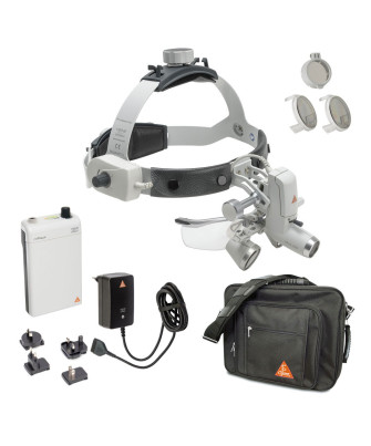 HEINE ML4 LED Lampe Frontale Kit 1 avec loupes binoculaires HR 2.5x/340