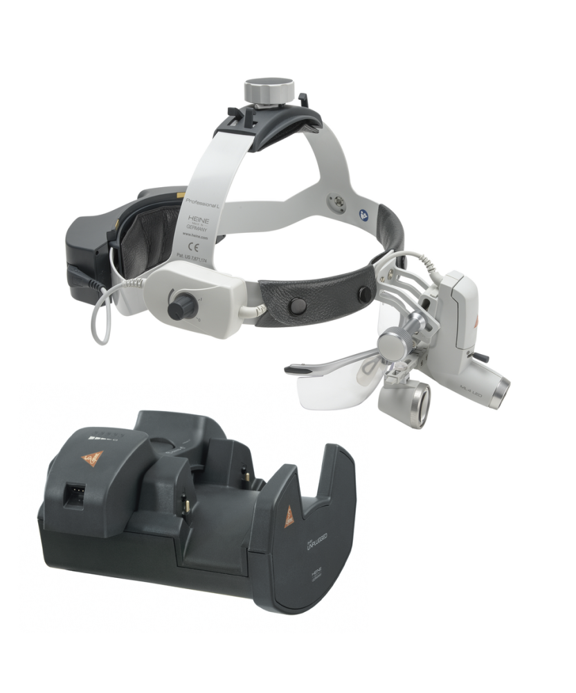 HEINE ML4 LED Lampe Frontale Kit 6 avec loupes HR 2.5x / 340mm