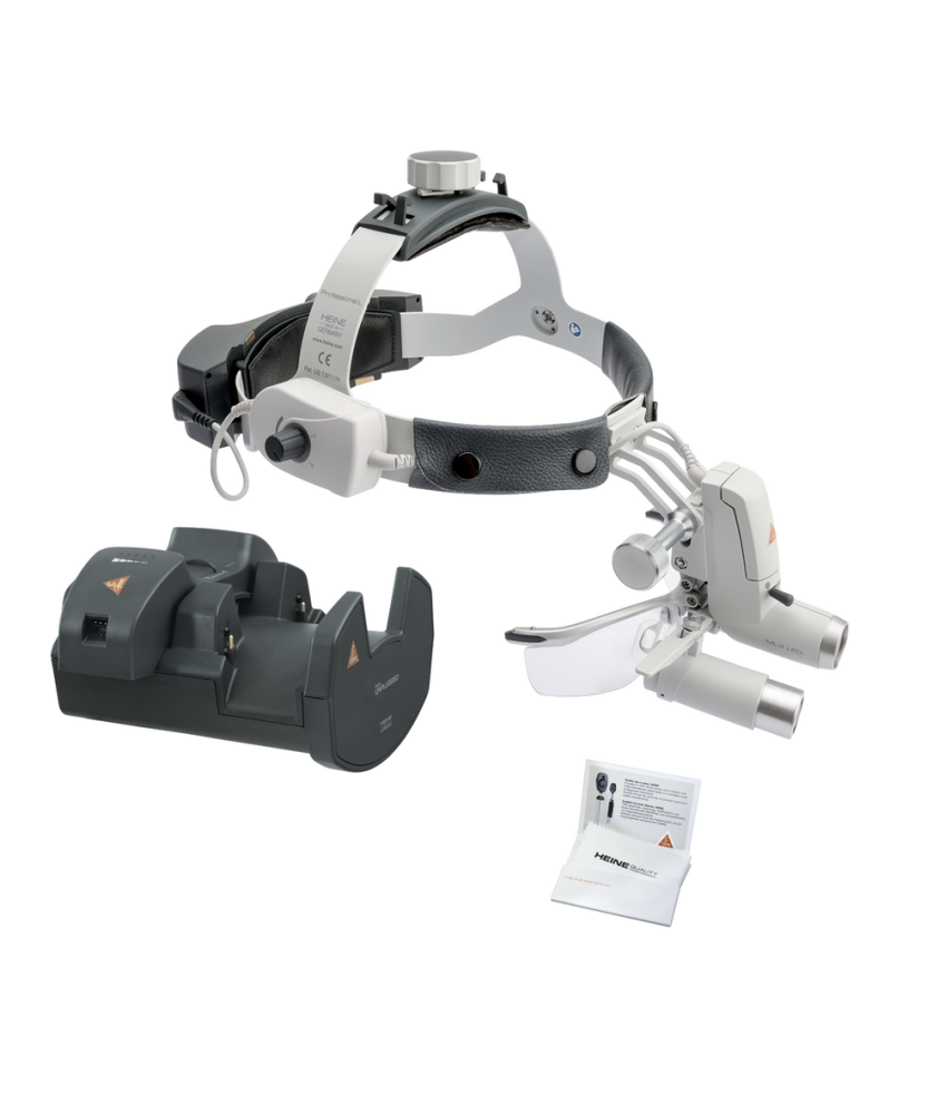 HEINE ML4 LED Lampe Frontale Kit 9 avec loupes binoculaires HRP 4x