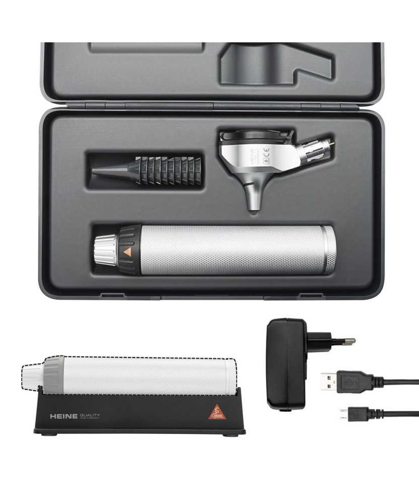 HEINE BETA 400 LED Otoscope avec poignée rechargeable en étui
