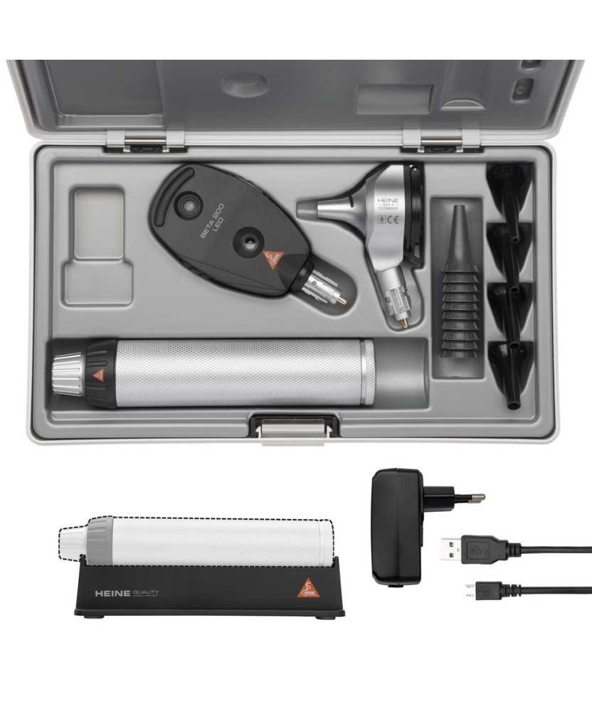 HEINE BETA 400/200 LED Diagnostik Set mit Tisch-Ladegerät