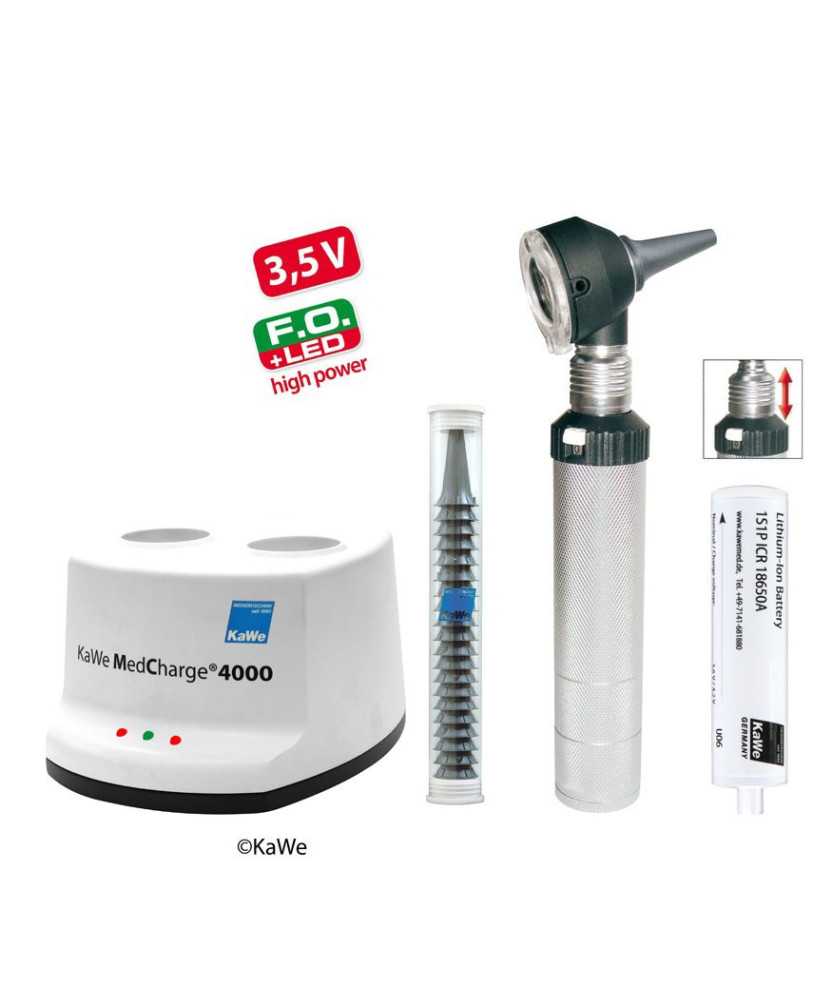 Otoscope KaWe COMBILIGHT F.O.30 LED avec poignée de recharge