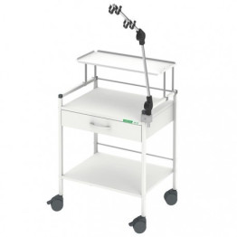 Chariot ergométrique HAEBERLE avec tiroir et support de câble pour cabinets et cliniques